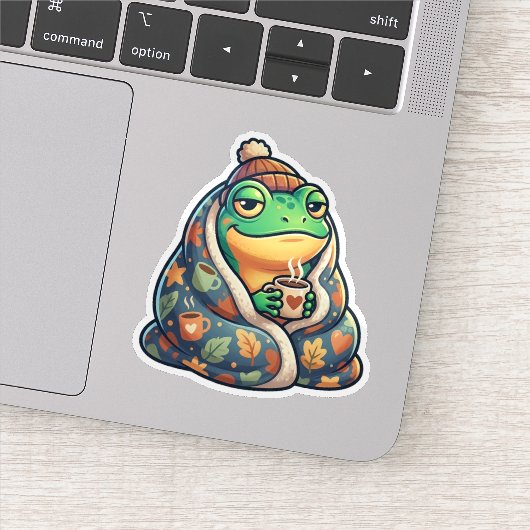 Knuffeldek Kikker Sticker (Detail)
