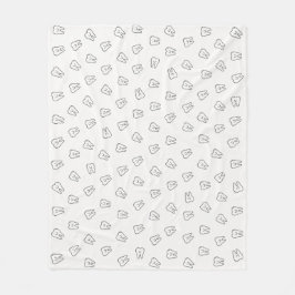 Knuffeldeken met afbeelding van lachende tanden -  fleece deken