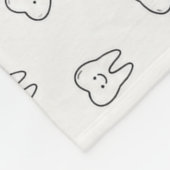 Knuffeldeken met afbeelding van lachende tanden - fleece deken (Hoek)