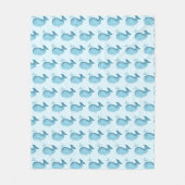 Knuffeldeken met cute baby walvis fleece deken (Voorkant)