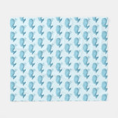 Knuffeldeken met cute baby walvis fleece deken (Voorkant (Horizontaal))