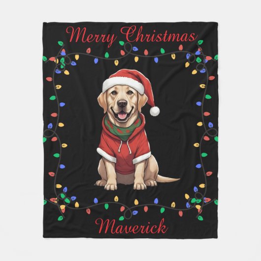Knuffeldeken met Labrador Retriever Fleece Deken (Voorkant)