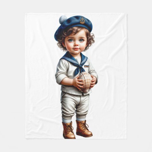 Knuffeldeken voor kleine zeiler fleece deken (Voorkant)