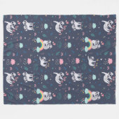Knuffeldekens met malse luiaards fleece deken (Voorkant (Horizontaal))