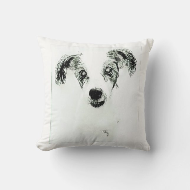 Knuffeldekens met Mopshond en Grote Oren Kussen (Voorkant)