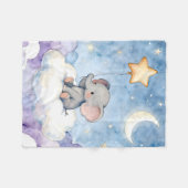 Knuffeldekentje met adorabele babyolifant fleece deken (Voorkant (Horizontaal))