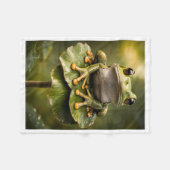 Knuffeldekentje met boomkikker fleece deken (Voorkant (Horizontaal))