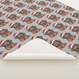 Knuffeldekentje met Kerstthema en Afbeelding van e Sherpa Deken