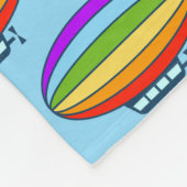 Knuffeldekentje met luchtschip-patroon voor kinder fleece deken (Hoek)