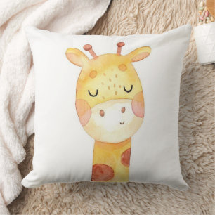 Knuffeldekentje met slapende baby-giraffe kussen