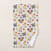 Knuffeldieren badhanddoek set bad handdoek (Handdoek)