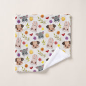 Knuffeldieren badhanddoek set bad handdoek (Wasdoekje)