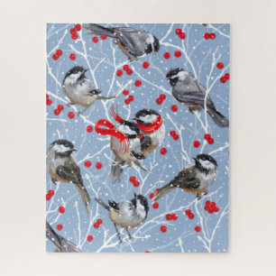 Knuffelen Chickadees Jigsaw puzzel