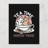 Knuffelen Katten in een kopje - Schattige theetijd Briefkaart (Voorkant)