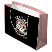 Knuffelen Katten in een kopje - Schattige theetijd Groot Cadeauzakje (Achterkant Gekanteld)