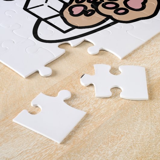 Knuffelen Katten in een kopje - Schattige theetijd Legpuzzel (Zijkant)