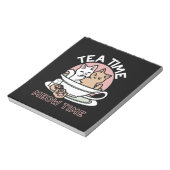 Knuffelen Katten in een kopje - Schattige theetijd Notitieblok (Linkerzijde)