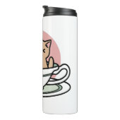 Knuffelen Katten in een kopje - Schattige theetijd Thermosbeker (Geroteerd rechts)