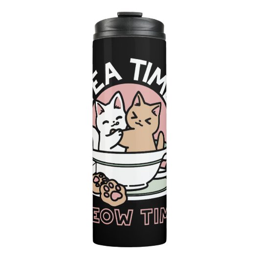 Knuffelen Katten in een kopje - Schattige theetijd Thermosbeker (Voorkant)