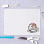 Knuffelen Katten in een kopje - Schattige theetijd Tissuepapier (Craft)