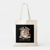 Knuffelen Katten in een kopje - Schattige theetijd Tote Bag (Achterkant)
