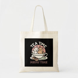 Knuffelen Katten in een kopje - Schattige theetijd Tote Bag