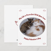 Knuffelen Katten Purfect Life Happy Valentines Day Feestdagenkaart (Voorkant / Achterkant)