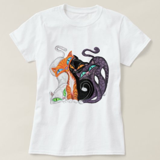 Knuffelen Katten T-shirt (Design voorkant)