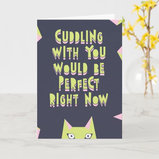 Knuffelen met je zou perfect zijn op dit moment, l kaart (Gele Bloem)