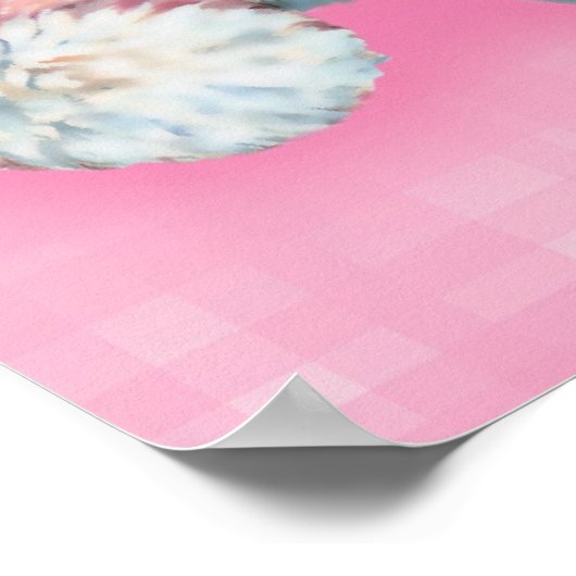 Knuffelen met teddybeer baby roze print (Hoek)