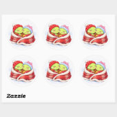 Knuffelen onder de Deken Ronde Sticker (Vel)