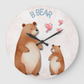 Knuffelen: Schattig Beer-thema kinderdagverblijf o Grote Klok (Voorkant)