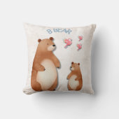 Knuffelen: Schattig Beer-thema kinderdagverblijf o Kussen (Voorkant)