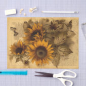 Knuffelen Zonnebloemen met Butterfly Tissuepapier (Craft)