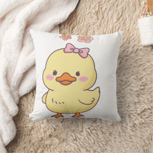 Knuffelend baby eendje kussen