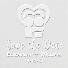 Knuffelend Paar Trouwen Save the Date