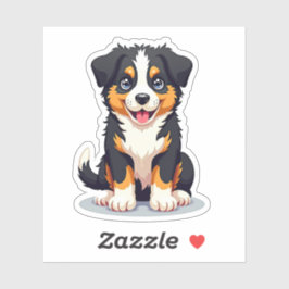 Knuffelende Australische herder, 3D-grillen, klein Sticker