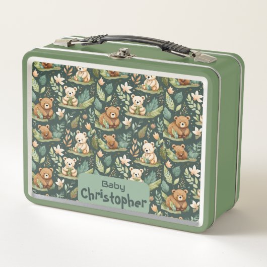 Knuffelende Beer Knuffel Baby Lunch Box (Voorkant)