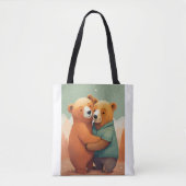 "Knuffelende Beren in Liefde - Schattigee en Gezel Tote Bag (Voorkant)