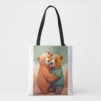 "Knuffelende Beren in Liefde - Schattigee en Gezel Tote Bag