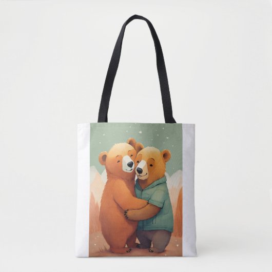 "Knuffelende Beren in Liefde - Schattigee en Gezel Tote Bag (Voorkant)
