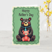 Knuffelende berenknuffels kaart (Gele Bloem)