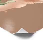 Knuffelende Bloemrijke Koe Vriendinnen Kunst Perfect Poster (Hoek)