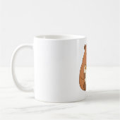 Knuffelende Capybara met Koffiekop Mok (Links)