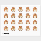Knuffelende Capybara met Koffiekopje Sticker (Vel)