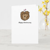 Knuffelende egels Jubileum kaart (Gele Bloem)