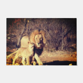 Knuffelende leeuwen deurmat (Voorkant)