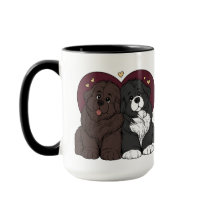 Knuffelende Newfoundlander Puppies
