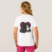 Knuffelende Newfoundlander Puppies T-shirt (Achterkant volledig)