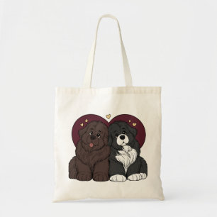 Knuffelende Newfoundlander Puppies Tote Bag
